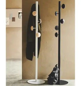 Cheap Modern Luxury Clothes Coat Hanger Standing Space Saving Multifunction Metal Hanging Coat Racks With Marble Base