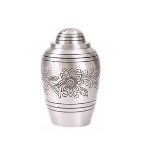 <b>Funeral</b> <b>Supplies</b> Brass Cremation Adult Urn Red Enameled Keepsake Adult Ashes Urn Exporters From India - Product Image 2