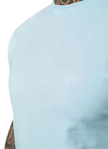 Ensemble 2 pièces d'été décontracté pour hommes, t-shirt à manches courtes et short en coton 100% respirant - Product Image 4