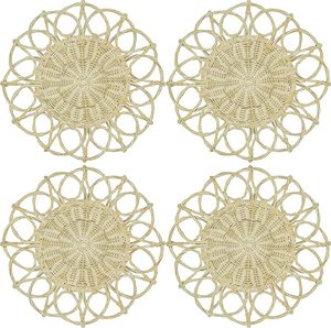Tapis et coussinets de salle à manger en rotin torsadé attrayants pour les décorations de Noël de mariage et les réunions de famille-Article de cadeau de fête parfait - Product Image 5