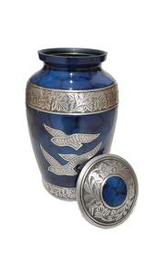 Meilleure qualité d'urnes de crémation faites à la main, prix de gros, urne de crémation en métal pour les cendres humaines et les fournitures funéraires de ACW - Product Image 3