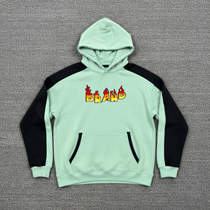 เสื้อฮู้ดดี้สตรีทแวร์แบบใหม่ปี 2025 ทรงหลวม ไหล่ตก ผ้าฝ้าย 100% สีสันตัดกัน แฟชั่น ระบายอากาศได้ดี เหมาะสำหรับใส่ออกกำลังกาย - Product Image 1