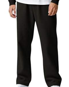 Conjunto Deportivo de Sudadera con Capucha y Pantalones Jogger de Pierna Recta para Hombre, de Forro Polar Negro, Informal de Invierno, Sudadera con Capucha y Pantalones Deportivos para Hombre - Product Image 5