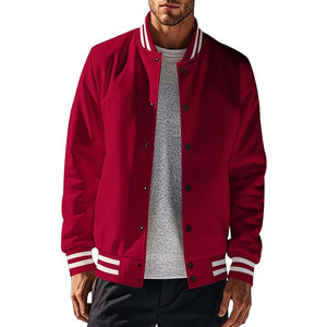 แจ็คเก็ตโพลีเอสเตอร์สีแดงใส่ได้ทั้งชายและหญิงกระดุมปกคอตั้งกระดุมสีดำตัดเย็บด้วยโพลีเอสเตอร์ - Product Image 6