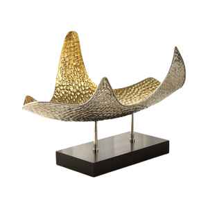 Escultura de decoración náutica para el hogar, decoración de escritorio de oficina chapada en oro, de proveedor indio - Product Image 1