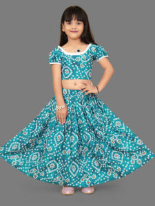 ชุดเลเฮนกาโชลีแบบดั้งเดิมของชาวชอริยัม แฟชั่นราหมา บันดาห์นี แบบยาวคลุมพื้น แห้งเร็ว สำหรับเด็ก |   ชุดงานแต่งงานเด็กผู้หญิงสำหรับงานดิวาลี - Product Image 5