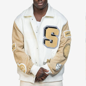 Veste universitaire pour homme, style streetwear, hiver 2025, personnalisable OEM, broderie de logos, respirante, pour l'école, le collège, le baseball - Product Image 1