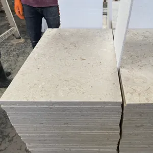 Kualitas Terbaik Batu Kapur Myra 18 "X 18" Paver 3Cm Pengasah Marmax Marmer Sedna Produk OEM 45,7X45,7Cm Fosil