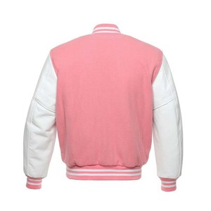 Custom made varsity <b>jacket</b> <b>white</b> leather sleeve black wool body varsity <b>jacket</b> Letterman <b>Jacket</b> with custom logo OEM Services - Product Image 3