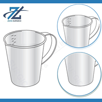 Gelas Ukur Manual Berkualitas Tinggi Kapasitas 1 Liter Bahan Stainless Steel Bedah Bersertifikasi CE Set Instrumen untuk Penggunaan Bedah
