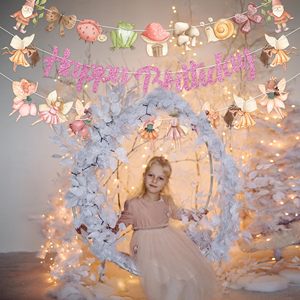 3 pz ghirlande da giardino Glitter Wonderland per bambina senza fai da te perfette per decorazioni di <span class=keywords><strong>compleanno</strong></span> a tema stravagante - Product Image 2