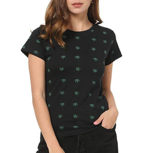 เสื้อยืดผู้หญิงขายส่ง ผ้าฝ้าย 100% คอกลม รับทำโลโก้ OEM สีและดีไซน์ตามสั่ง เสื้อยืดผู้หญิง - Product Image 1