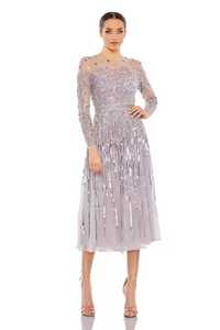 Robes de cocktail élégantes pour dames Robe de soirée respirante longueur en T Caractéristique antistatique Perles de broderie en maille poly Impression de perles - Product Image 6