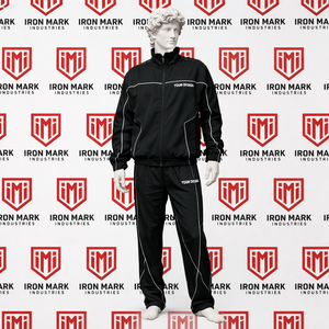 ชุดวอร์มสตรีทแวร์ผ้าฝ้าย 100% แบบกำหนดเอง ชุดเซ็ต 2 ชิ้น กางเกงขาสั้น ระบายอากาศ กันลม น้ำหนักเบา เสื้อแจ็คเก็ตมีซิป มีฮู้ด - Product Image 2