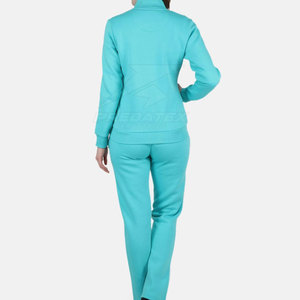 Chándales de secado rápido para mujer de algodón 100% al por mayor, conjuntos sólidos transpirables de manga larga para invierno - Product Image 4