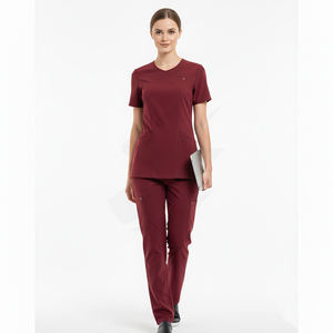 Ensemble de blouses médicales pour femmes de haute qualité, tissu extensible, uniforme d'infirmière, fournisseur en gros - Product Image 6