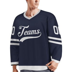 Maillot de hockey sur glace personnalisé en gros avec logo, dernières techniques d'impression et de broderie, vêtements de sport d'entraînement, vêtements de sport d'équipe - Product Image 1