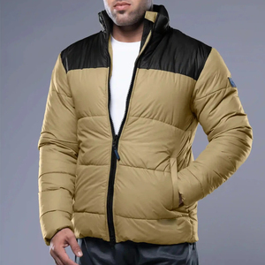Chaqueta Acolchada para Hombre de Alta Calidad para Invierno, con Logotipo Frontal, Múltiples Colores, Diseño Cortavientos y Ecológico - Product Image 1