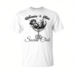 วีนนี่ส์ แอนด์ ทินนี่ส์ โซเชียล คลับเสื้อยืดมาร์ตินี่รูปสุนัขดัชชุนด์ที่ปรับแต่งได้ ออกแบบได้ตามต้องการ - Product Image 2