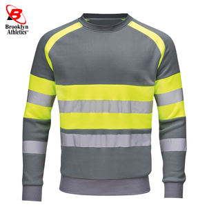 Personalizado bordado Hi Viz cuello redondo sudadera seguridad reflectante personalizado - Product Image 4