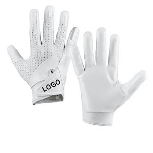 Gants de football américain de haute qualité 2025, conçus sur mesure, respirants, confortables, avec fermeture auto-agrippante sur la paume, en cuir PU pour - Product Image 2