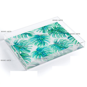 Plateau de service alimentaire en acrylique fait main, design tendance, forme rectangulaire, pour accessoires d'hôtel - Product Image 6