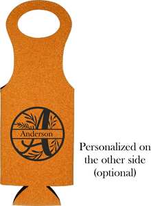 Dine Without Wine Engraved Wine Bag Housewarming Gift Wine Lover Gift <b>Carrier</b> Girls Night <b>Bottle</b> LEB-0032B - Product Image 3