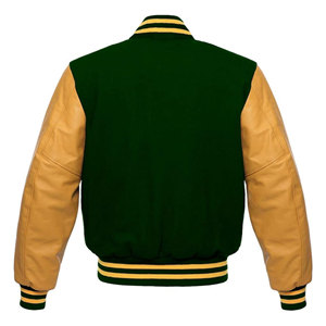 New Design Custom Mens Canvas Varsity Jacket College Style Cotton Bomber Letterman Stand Collar for Wholesale Sale - Product Image 5