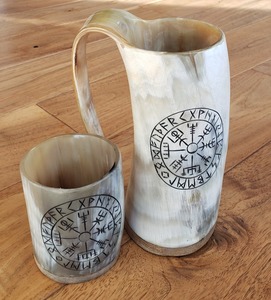 Vente en gros de chopes à boire Viking de qualité supérieure style animal chopes à bière naturelles finies à la main - Product Image 3