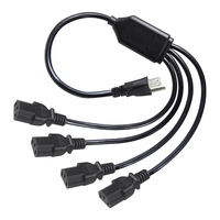 Câble d'alimentation NEMA 5-15P vers 4x IEC C13, câble répartiteur en Y 1 vers 4, rallonge robuste 18AWG pour PC, serveur, PDU