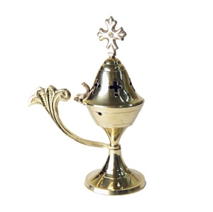 Brûleur d'encens en laiton de forme personnalisée au design unique, couleur or, brûleur d'oud, brûleur arabe de haute qualité - Product Image 1