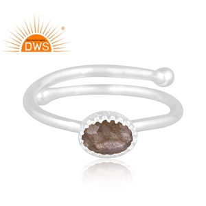 Latest Design 925 Sterling Silver <b>Labradorite</b> Gemstone Stackable <b>Ring</b> Custom Jewelry For Women Gift For Her - Product Image 3