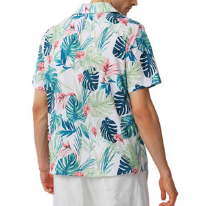 Offre Spéciale Double boutonnage respirant à manches courtes hawaïen hommes chemises mode imprimé vêtements de plage tricoté Style d'été - Product Image 4