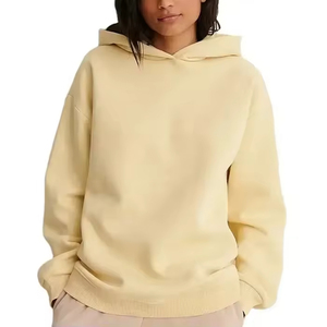 High Quality Custom Blank Oversized Dropped Shoulder Hoodie Thick Ribbed Trims Soft <b>Combed</b> Cotton Fleece Hoodie - Product Image 1