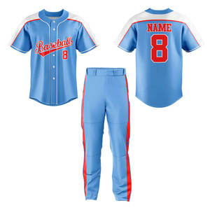 Vente flash : uniforme de baseball pour hommes, design tendance, achat de qualité supérieure, 100% polyester, uniforme de baseball sur mesure - Product Image 1