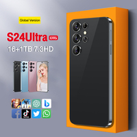 Desbloqueado S24 Ultra Dual SIM 7,3 Pulgadas 4G 5G LTE HD Smartphone 108MP Cámara Trasera 16GB + 1TB Nuevo OEM Deca Core Español Operativo 4K