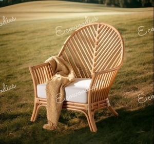 Silla de bambú natural, respetuosa con el medio ambiente, silla de caña de bambú, silla de jardín de ratán, muebles de exterior para el hogar, hoteles, bares, terraza, balcón - Product Image 6