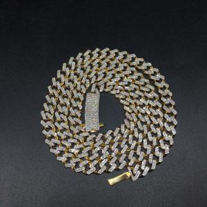 Collar de Cadena Cubana de Oro Amarillo de 10K de Lujo para Hombre con Diamantes de Corte Brillante Redondo de 5.95 TCW, Estilo Hip Hop - Product Image 1