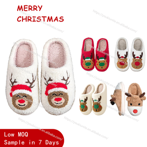 HF natale esplosione inverno casa per pantofole Babbo Natale cotone con pelliccia TPR uomo e <span class=keywords><strong>donna</strong></span> lana per pantofole - Product Image 1