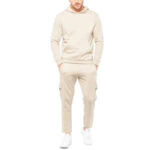 Survêtements à manches longues pour hommes, 100% coton, séchage rapide et teinture unie pour hommes - Product Image 1