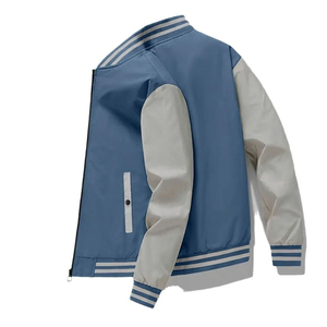 Nueva Chaqueta de Béisbol de Invierno para Hombre, Lona 100% Algodón, Transpirable, Informal, Deportiva, a la Moda, con Cuello Alto - Product Image 1