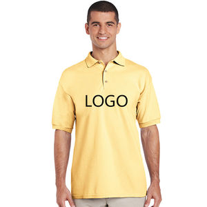 Vêtements de travail d'été à manches courtes en coton écologique à séchage rapide pour polos pour hommes personnalisés avec broderie de logo imprimé Quick - Product Image 1