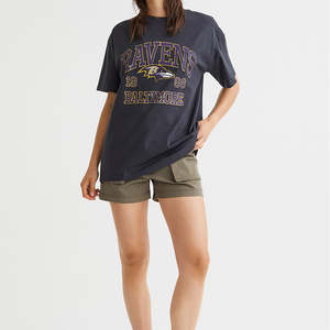 Camiseta de algodón de moda para mujer, camiseta informal de manga corta con cuello redondo, camiseta de moda de verano, Camiseta cómoda para uso diario - Product Image 3