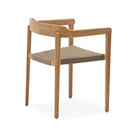 Chaises de jardin modernes en teck massif-Mobilier de salle à manger d'extérieur pour restaurants et hospitalité Chaise de patio empilable, imperméable et durable