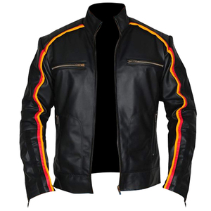 New Arrival Windproof Casual <b>Biker</b> Riding Men Leather <b>Jackets</b> / Winter Wear Zip Up <b>Biker</b> <b>Jackets</b> For Men - Product Image 6