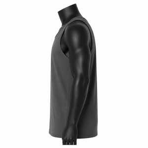 Camiseta sin mangas personalizada para hombre, estilo racerback, para gimnasio y fitness, transpirable, ropa deportiva, proveedor mayorista OEM - Product Image 4