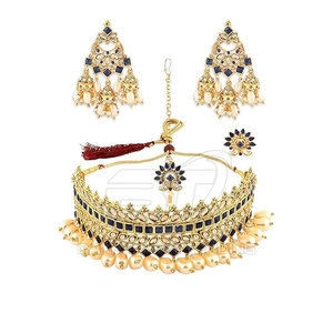 Ensemble de bijoux pour femmes élégants pour les fêtes, bijoux de luxe en perles, bijoux de mariage, collier en cristal pour femmes - Product Image 1