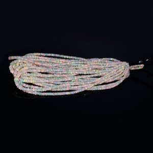 100% Natural Ethiopian Fire Opal Faceted Rondelle <b>Bead</b> Flashy Loose <b>Crystal</b> From Ethiopia - Product Image 3