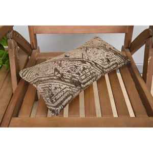 Beige Kilim Wool Pillow 8x16 Inch Luxury Accent Pillow with Vintage & <b>Fluffy</b> Pattern Woven & Printed for Sofa <b>Bedding</b> Christmas - Product Image 5