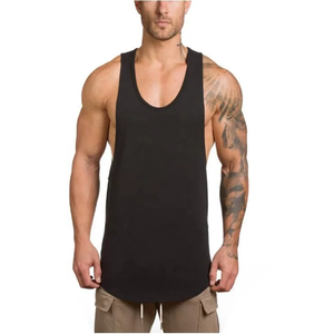 Camiseta sin mangas para hombre con logotipo personalizado de alta calidad para correr, ropa transpirable para gimnasio y Fitness para verano, venta al por mayor - Product Image 1